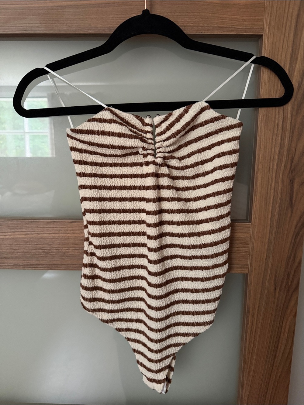 GAGE striped one piece bodysuit